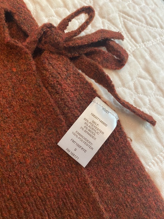 Farmer's Market Embroidered Crewneck Sweater in Rust Brown - Picture 3 of 8